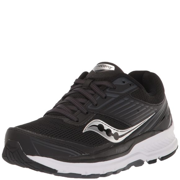 SAUCONY WOMEN'S ECHELON 8 RUNNING SHOE, BLACK/WHITE, 7 - Picture 2 of 6